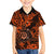 Hawaii Shaka Sign Kid Hawaiian Shirt With Polynesian Hibiscus Orange Unique - Wonder Print Shop