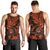 Hawaii Shaka Sign Men Tank Top With Polynesian Hibiscus Orange Unique - Wonder Print Shop