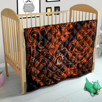 Hawaii Shaka Sign Quilt With Polynesian Hibiscus Orange Unique - Wonder Print Shop