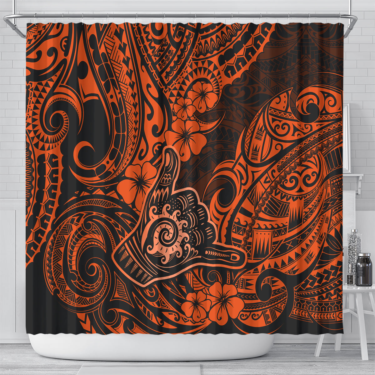 hawaii-shaka-sign-shower-curtain-with-polynesian-hibiscus-orange-unique