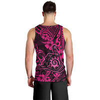 Hawaii Shaka Sign Men Tank Top With Polynesian Hibiscus Pink Unique - Wonder Print Shop