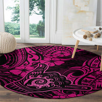 hawaii-shaka-sign-round-carpet-with-polynesian-hibiscus-pink-unique