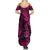 Hawaii Shaka Sign Summer Maxi Dress With Polynesian Hibiscus Pink Unique - Wonder Print Shop