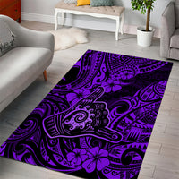 Hawaii Shaka Sign Area Rug Polynesian Pattern Purple Version - Wonder Print Shop