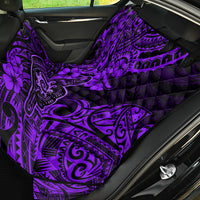 Hawaii Shaka Sign Back Car Seat Cover Polynesian Pattern Purple Version - Wonder Print Shop