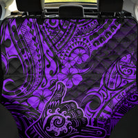 Hawaii Shaka Sign Back Car Seat Cover Polynesian Pattern Purple Version - Wonder Print Shop