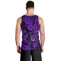 Hawaii Shaka Sign Men Tank Top Polynesian Pattern Purple Version - Wonder Print Shop