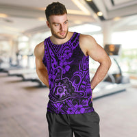 Hawaii Shaka Sign Men Tank Top Polynesian Pattern Purple Version - Wonder Print Shop
