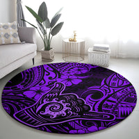 hawaii-shaka-sign-round-carpet-polynesian-pattern-purple-version