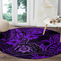 hawaii-shaka-sign-round-carpet-polynesian-pattern-purple-version