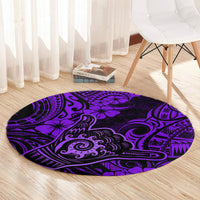 hawaii-shaka-sign-round-carpet-polynesian-pattern-purple-version