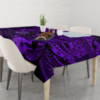 Hawaii Shaka Sign Tablecloth Polynesian Pattern Purple Version - Wonder Print Shop