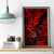 Hawaii Shaka Sign Canvas Wall Art Polynesian Pattern Red Version - Wonder Print Shop