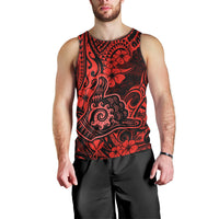 Hawaii Shaka Sign Men Tank Top Polynesian Pattern Red Version - Wonder Print Shop