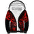 Hawaii Shaka Sign Sherpa Hoodie Polynesian Pattern Red Version - Wonder Print Shop