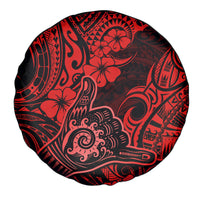 Hawaii Shaka Sign Spare Tire Cover Polynesian Pattern Red Version - Wonder Print Shop