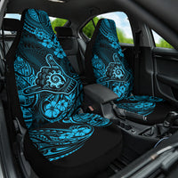 Hawaii Shaka Sign Car Seat Cover Polynesian Pattern Sky Blue Version - Wonder Print Shop