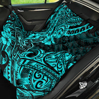 Hawaii Shaka Sign Back Car Seat Cover Polynesian Pattern Turquoise Version - Wonder Print Shop