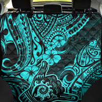 Hawaii Shaka Sign Back Car Seat Cover Polynesian Pattern Turquoise Version - Wonder Print Shop