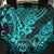 Hawaii Shaka Sign Back Car Seat Cover Polynesian Pattern Turquoise Version - Wonder Print Shop