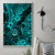Hawaii Shaka Sign Canvas Wall Art Polynesian Pattern Turquoise Version - Wonder Print Shop