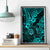 Hawaii Shaka Sign Canvas Wall Art Polynesian Pattern Turquoise Version - Wonder Print Shop