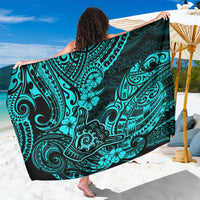 Hawaii Shaka Sign Sarong Polynesian Pattern Turquoise Version - Wonder Print Shop