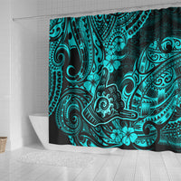 hawaii-shaka-sign-shower-curtain-polynesian-pattern-turquoise-version