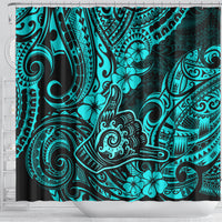 hawaii-shaka-sign-shower-curtain-polynesian-pattern-turquoise-version