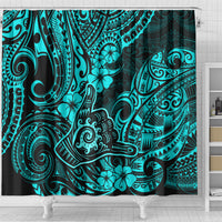 hawaii-shaka-sign-shower-curtain-polynesian-pattern-turquoise-version
