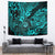 Hawaii Shaka Sign Tapestry Polynesian Pattern Turquoise Version - Wonder Print Shop