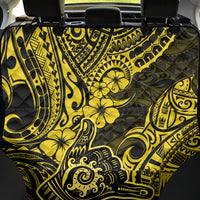 Hawaii Shaka Sign Back Car Seat Cover Polynesian Pattern Yellow Version - Wonder Print Shop