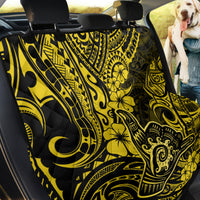 Hawaii Shaka Sign Back Car Seat Cover Polynesian Pattern Yellow Version - Wonder Print Shop