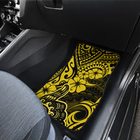 Hawaii Shaka Sign Car Mats Polynesian Pattern Yellow Version - Wonder Print Shop