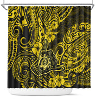 hawaii-shaka-sign-shower-curtain-polynesian-pattern-yellow-version