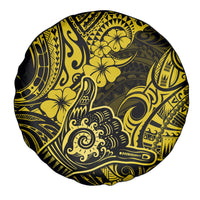 Hawaii Shaka Sign Spare Tire Cover Polynesian Pattern Yellow Version - Wonder Print Shop
