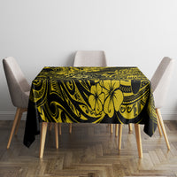 Hawaii Shaka Sign Tablecloth Polynesian Pattern Yellow Version - Wonder Print Shop