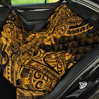 Hawaii Shark Back Car Seat Cover Polynesian Pattern Gold Version - Wonder Print Shop