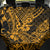 Hawaii Shark Back Car Seat Cover Polynesian Pattern Gold Version - Wonder Print Shop