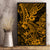Hawaii Shark Canvas Wall Art Polynesian Pattern Gold Version - Wonder Print Shop