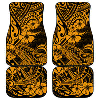Hawaii Shark Car Mats Polynesian Pattern Gold Version - Wonder Print Shop