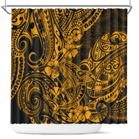 hawaii-shark-shower-curtain-polynesian-pattern-gold-version