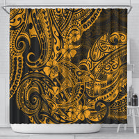 hawaii-shark-shower-curtain-polynesian-pattern-gold-version