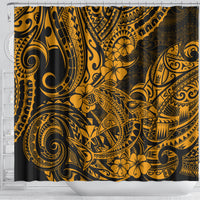 hawaii-shark-shower-curtain-polynesian-pattern-gold-version