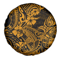 Hawaii Shark Spare Tire Cover Polynesian Pattern Gold Version - Wonder Print Shop
