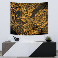 Hawaii Shark Tapestry Polynesian Pattern Gold Version - Wonder Print Shop