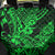 Hawaii Shark Back Car Seat Cover Polynesian Pattern Green Version - Wonder Print Shop