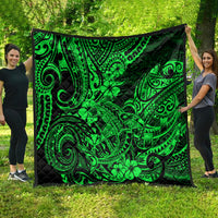 Hawaii Shark Quilt Polynesian Pattern Green Version - Wonder Print Shop