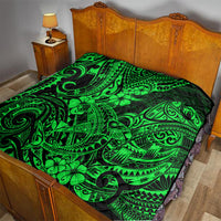 Hawaii Shark Quilt Polynesian Pattern Green Version - Wonder Print Shop