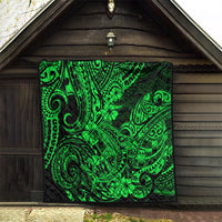 Hawaii Shark Quilt Polynesian Pattern Green Version - Wonder Print Shop